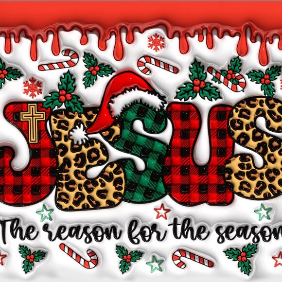 3D Christmas Jesus Tumbler, 3D Religious Christmas Tumbler, 3D Faith Tumbler - Picture 2 of 7